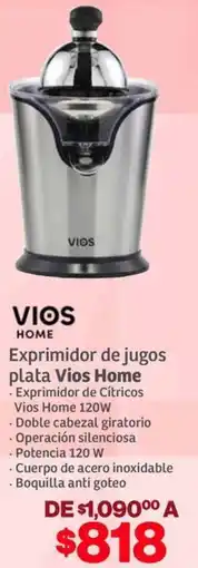 Soriana Híper Vios home exprimidor de jugos plata oferta