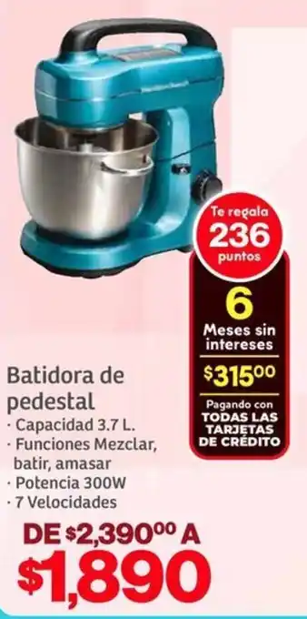 Soriana Híper Batidora de pedestal oferta