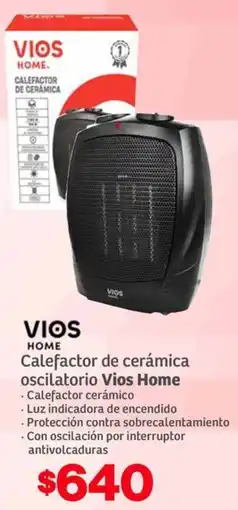 Soriana Híper Vios home calefactor de cerámica oscilatorio oferta