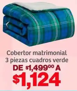 Soriana Híper Home style design cobertor matrimonial cuadros verde oferta
