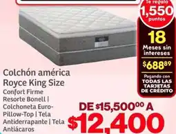 Soriana Híper Royce colchón américa oferta