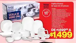 Soriana Híper Home style design vajilla blanca de opal oferta