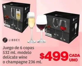 Soriana Híper Libbey juego de 6 copas oferta