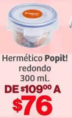 Soriana Híper Popit! hermético redondo oferta
