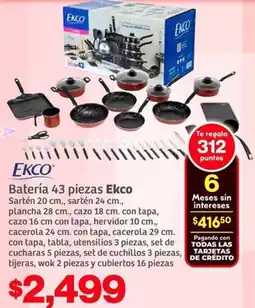 Soriana Híper Ekco batería oferta