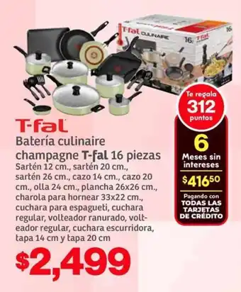 Soriana Híper T-fal batería culinaire oferta