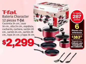 Soriana Híper T-fal batería character oferta