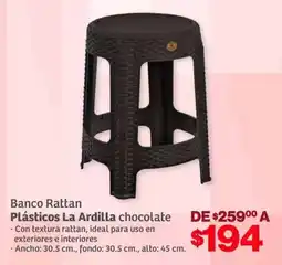 Soriana Híper Plásticos la ardilla banco rattan chocolate oferta