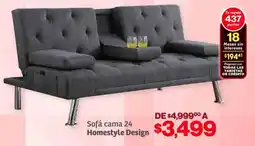 Soriana Híper Homestyle design sofá cama 24 oferta