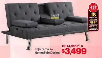 Soriana Híper Homestyle design sofá cama 24 oferta