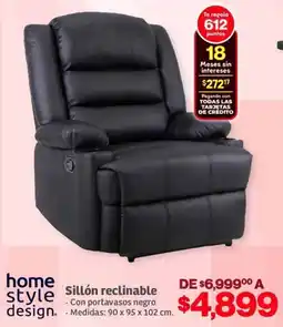 Soriana Híper Home style sillón reclinable oferta