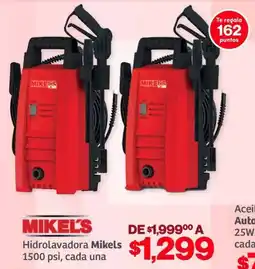 Soriana Híper Mikel's hidrolavadora 1500 psi, cada una oferta