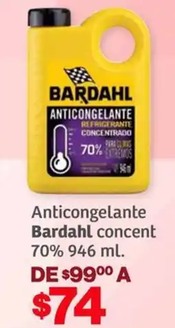Soriana Híper Bardahl anticongelante concent 70% oferta