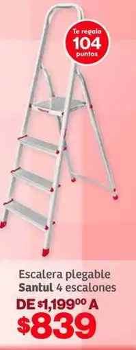 Soriana Híper Santul escalera plegable 4 escalones oferta