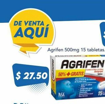 Farmacia San Pablo Agrifen tab 500mg caj c/15 oferta