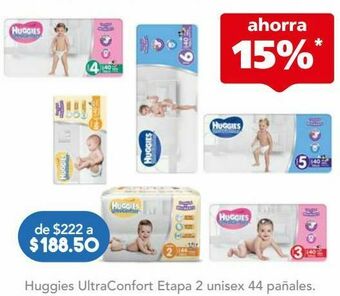 Farmacia San Pablo Huggies pañales ultconf e2 uni c/44pzs oferta