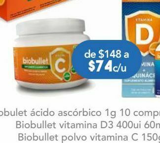 Farmacia San Pablo Biobullet polvo vitamina c c/150gr oferta