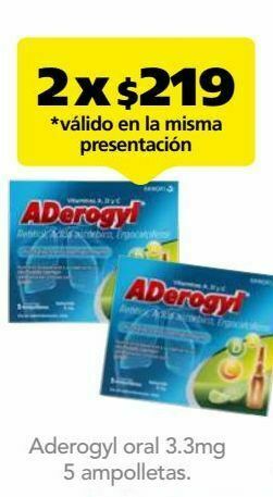 Farmacia San Pablo Aderogyl 15 oral sol 3.3mg caj c/5 oferta