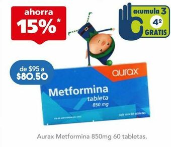 Farmacia San Pablo Metformina tab 850mg c/60 cronix oferta