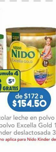 Farmacia San Pablo Nido leche polvo excella gold 1+ c/800gr oferta