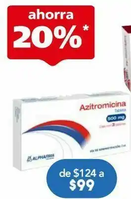 Farmacia San Pablo Azitromicina tab 500mg c/3 alpharma oferta