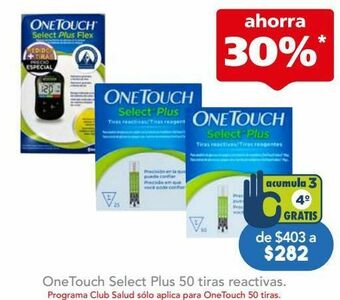 Farmacia San Pablo One touch select plus tiras reac c/50pzs oferta
