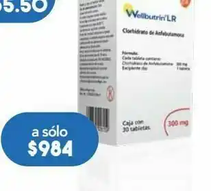 Wellbutrin lr tab 300mg caj c/30