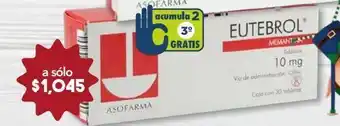 Farmacia San Pablo Eutebrol tab 10mg caj c/30 oferta