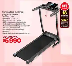 Soriana Híper Sparta caminadora eléctrica plegable oferta