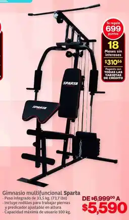 Soriana Híper Sparta gimnasio multifuncional oferta