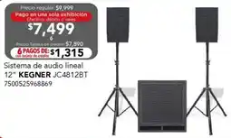 City Club Kegner sistema de audio lineal 12" jc4812bt oferta