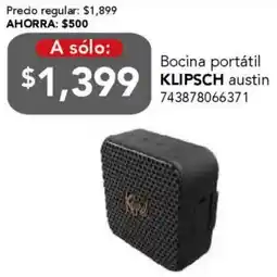 City Club Klipsch bocina portátil austin oferta