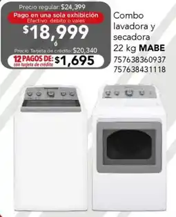 City Club Mabe lavadora y secadora oferta