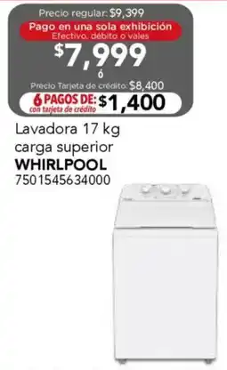 City Club Whirlpool lavadora carga superior oferta