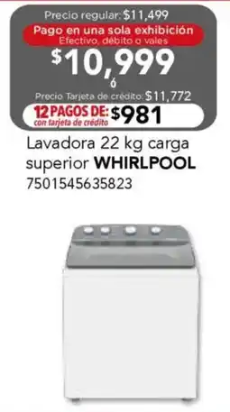 City Club Whirlpool lavadora carga superior oferta