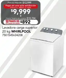 City Club Whirlpool lavadora carga superior oferta