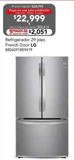 City Club Lg refrigerador 29 pies french door oferta