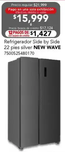 City Club New wave refrigerador side by side 22 pies silver oferta