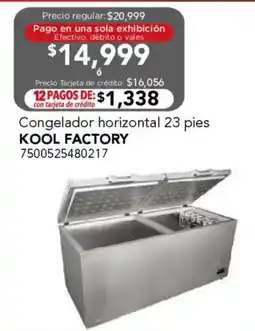 City Club Kool factory congelador horizontal 23 pies oferta