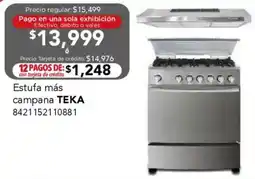 City Club Teka estufa más campana oferta