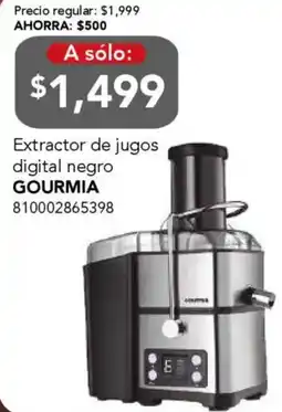 City Club Gourmia extractor de jugos digital negro oferta
