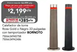 City Club Bornoto calefactor de torre rose gold o con temporizador oferta