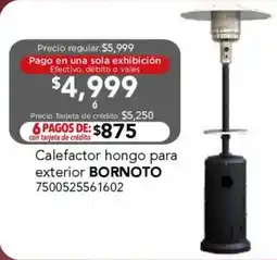 City Club Bornoto calefactor hongo para exterior oferta