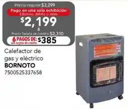 City Club Bornoto calefactor de gas y eléctrico oferta