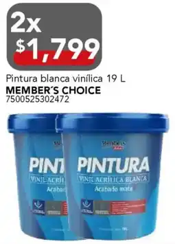 City Club Member's choice pintura blanca vinílica oferta
