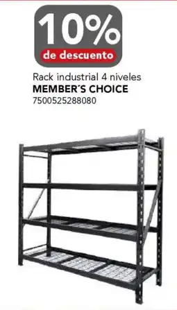City Club Member's choice rack industrial 4 niveles oferta