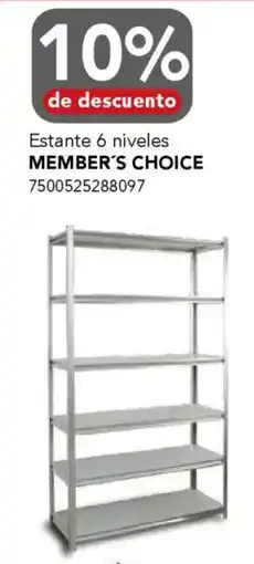 City Club Member's choice estante 6 niveles oferta