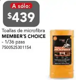 City Club Member's choice toallas de microfibra oferta