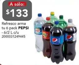 City Club Pepsi refresco arma tu 6 pack oferta