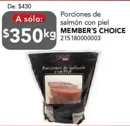 City Club Member's choice porciones de salmón con piel oferta